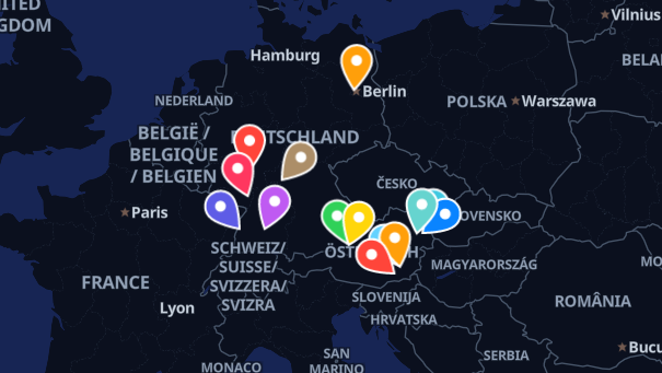 Map of company locations