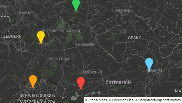 Map of company locations