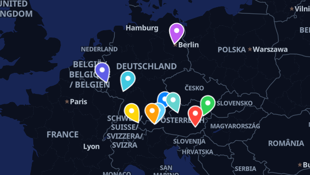 Map of company locations
