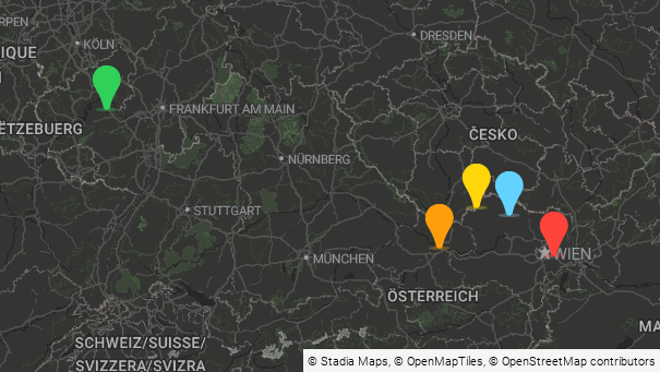 Map of company locations