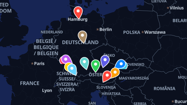 Map of company locations