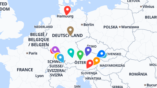Map of company locations