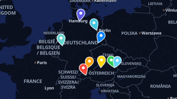 Map of company locations