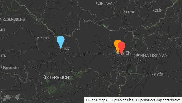 Map of company locations