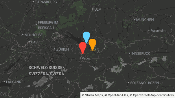Map of company locations