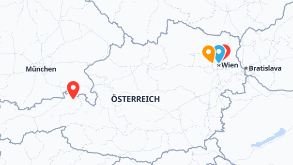 Map of company locations