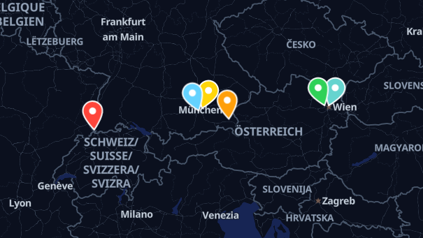 Map of company locations