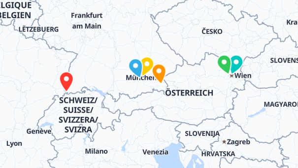 Map of company locations