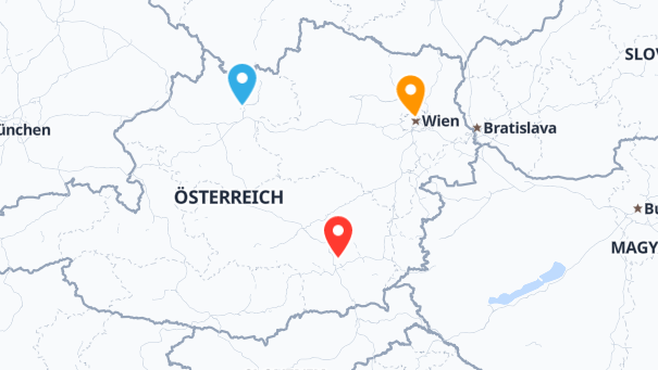 Map of company locations