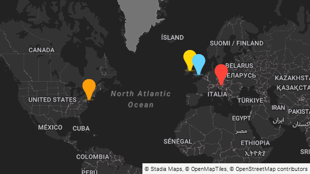 Map of company locations