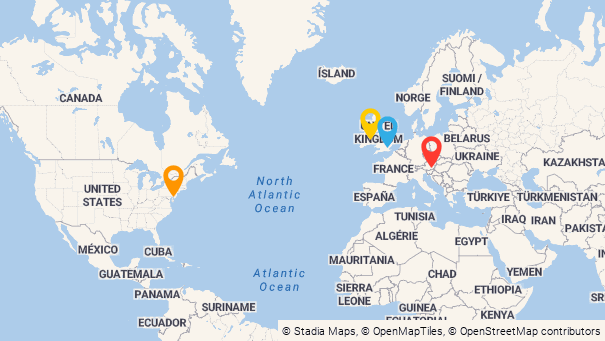Map of company locations