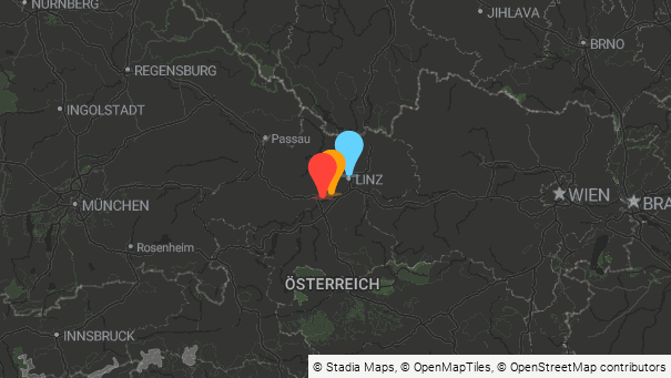 Map of company locations