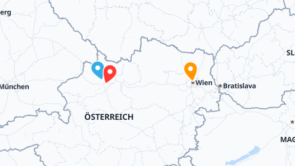Map of company locations
