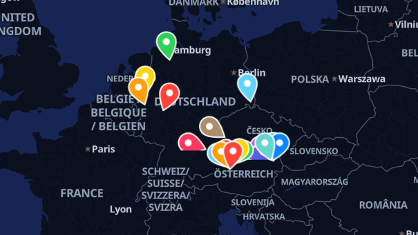 Map of company locations