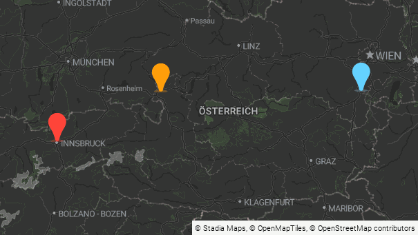 Map of company locations