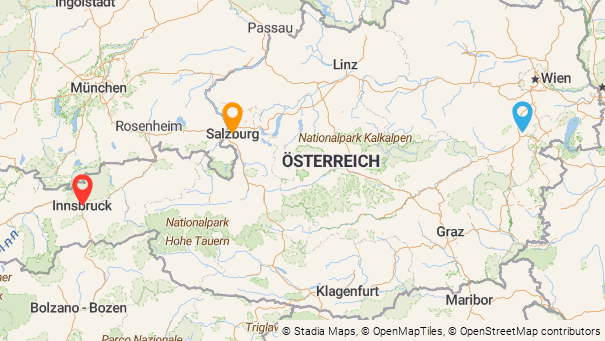 Map of company locations