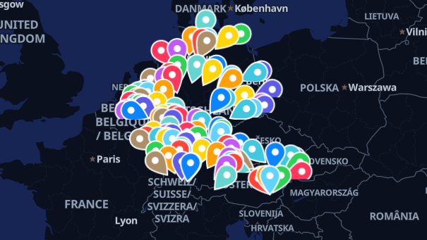 Map of company locations