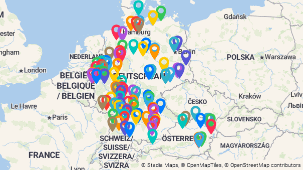 Map of company locations