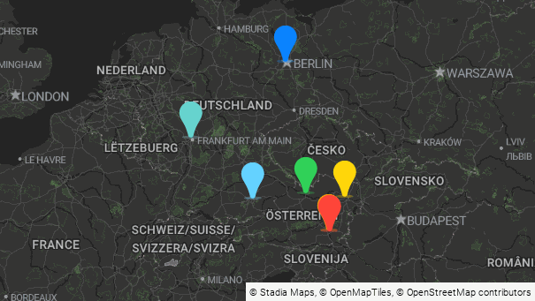 Map of company locations
