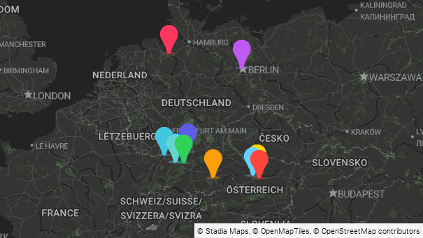 Map of company locations