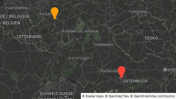 Map of company locations