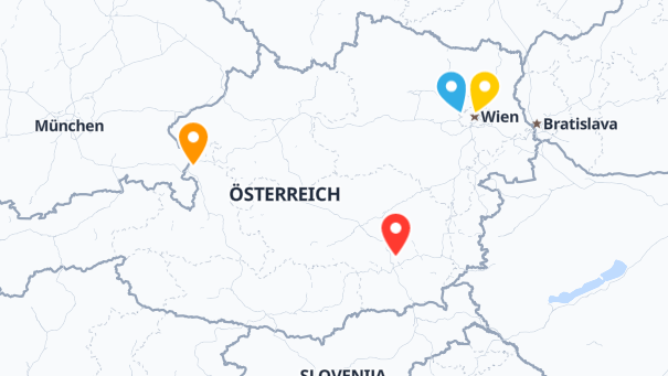 Map of company locations