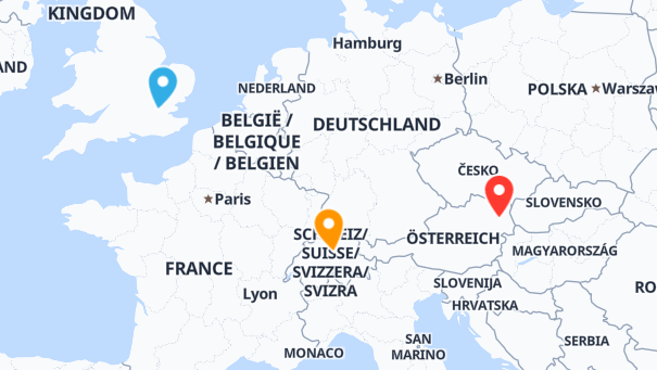 Map of company locations