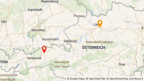 Map of company locations