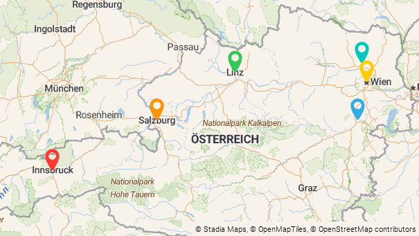 Map of company locations