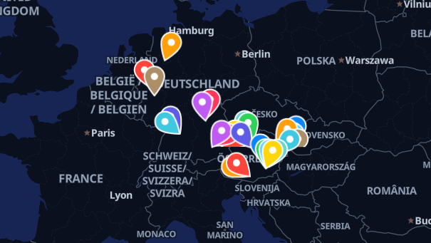 Map of company locations