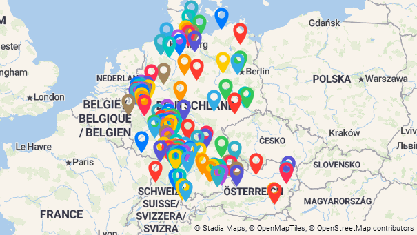 Map of company locations