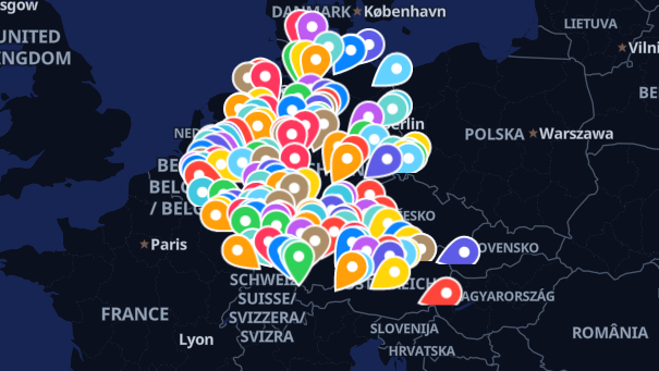 Map of company locations