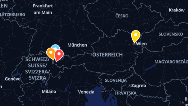 Map of company locations