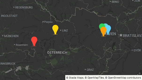 Map of company locations