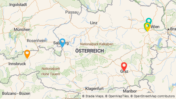 Map of company locations