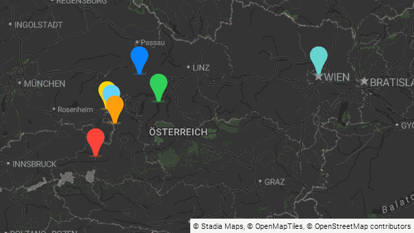Map of company locations