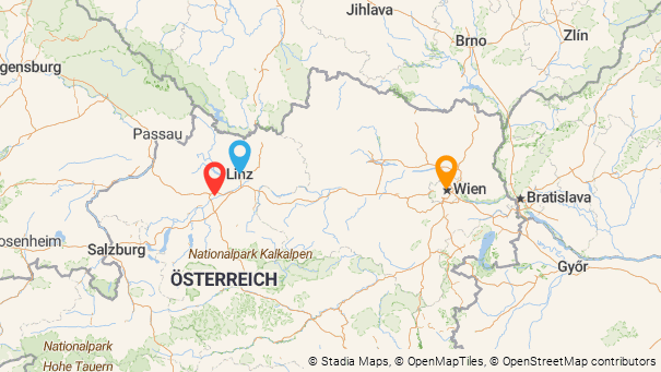Map of company locations