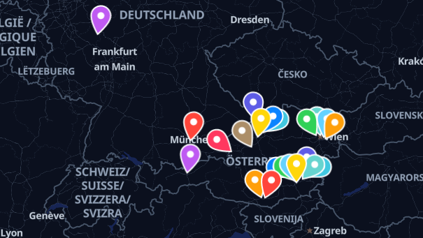 Map of company locations