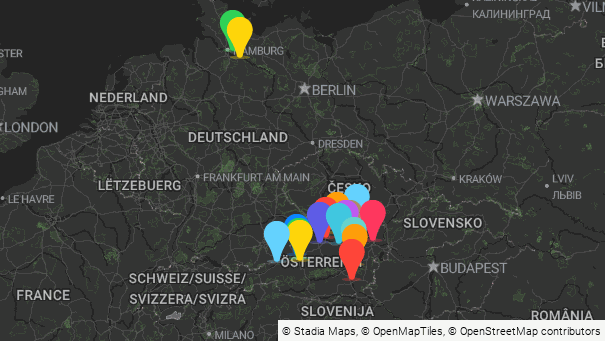 Map of company locations