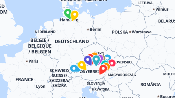 Map of company locations