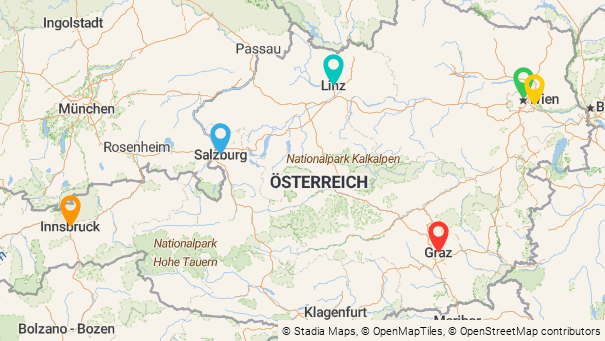 Map of company locations
