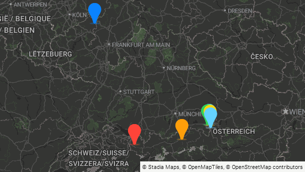 Map of company locations