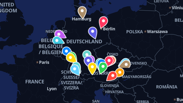 Map of company locations