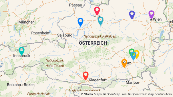 Map of company locations