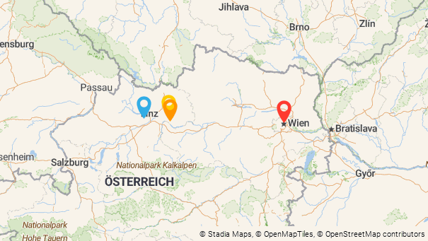 Map of company locations
