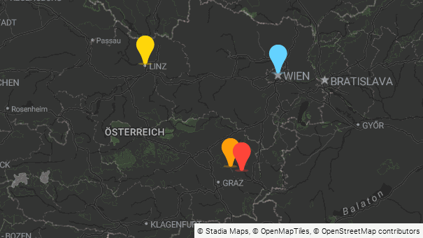Map of company locations