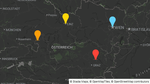 Map of company locations