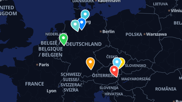 Map of company locations