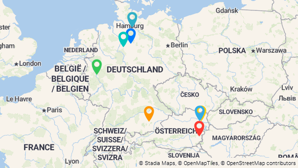 Map of company locations