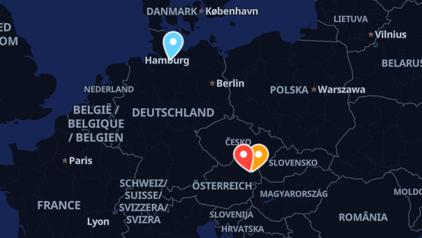 Map of company locations